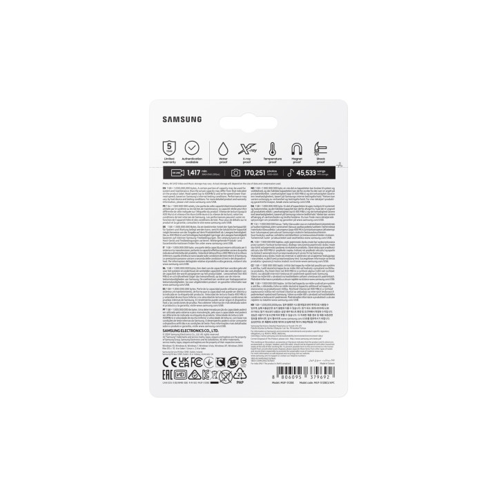 Samsung MUF-512BE lecteur USB flash 512 Go USB Type-A 3.2 Gen 1 (3.1 Gen 1) Argent