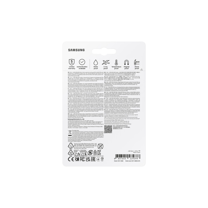 Samsung MUF-128BE lecteur USB flash 128 Go USB Type-A 3.2 Gen 1 (3.1 Gen 1) Argent
