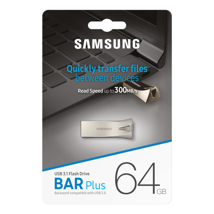 Samsung MUF-64BE lecteur USB flash 64 Go USB Type-A 3.2 Gen 1 (3.1 Gen 1) Argent