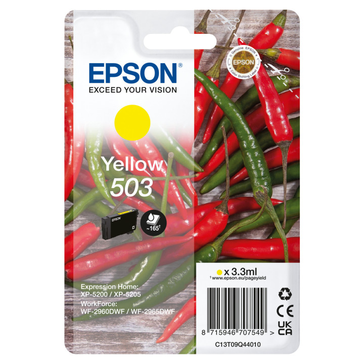 Epson 503 cartouche d'encre 1 pièce(s) Original Rendement standard Jaune