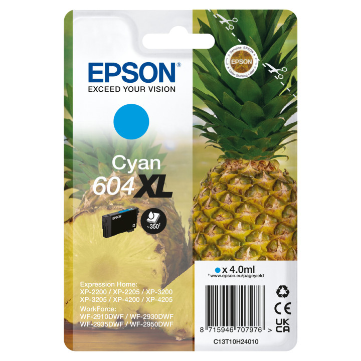 Epson 604XL cartouche d'encre 1 pièce(s) Original Rendement élevé (XL) Cyan