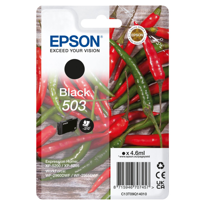 Epson 503 cartouche d'encre 1 pièce(s) Original Rendement standard Noir