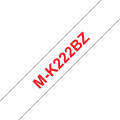 Brother M-K222BZ ruban d'étiquette Rouge sur blanc