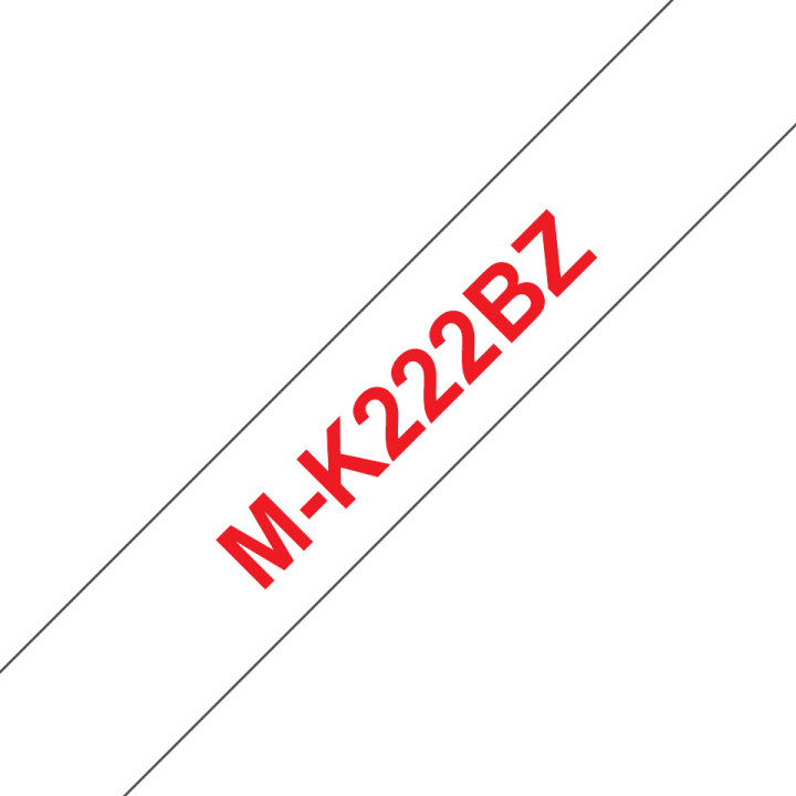 Brother M-K222BZ ruban d'étiquette Rouge sur blanc