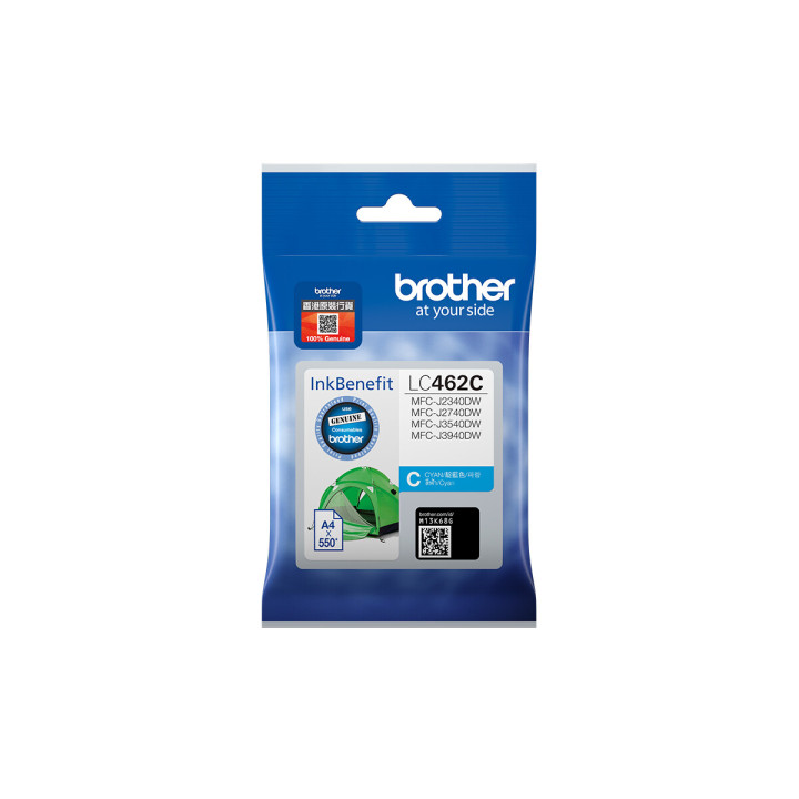 Brother LC462C cartouche d'encre 1 pièce(s) Original Rendement standard Cyan
