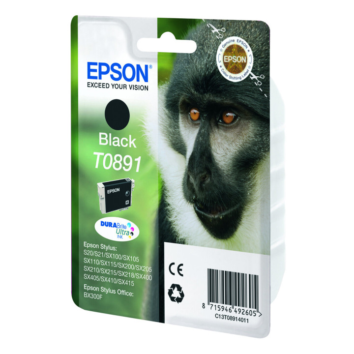 Epson Monkey Encre noire DURABrite Ultra Singe T0891