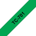 Brother TC-701 ruban d'étiquette Noir sur vert