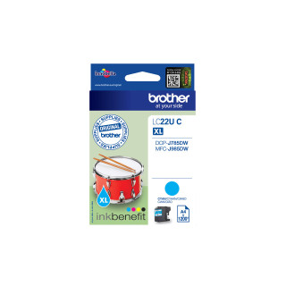 Brother LC22UC - Cartouche d'encre originale à très haut rendement – Cyan