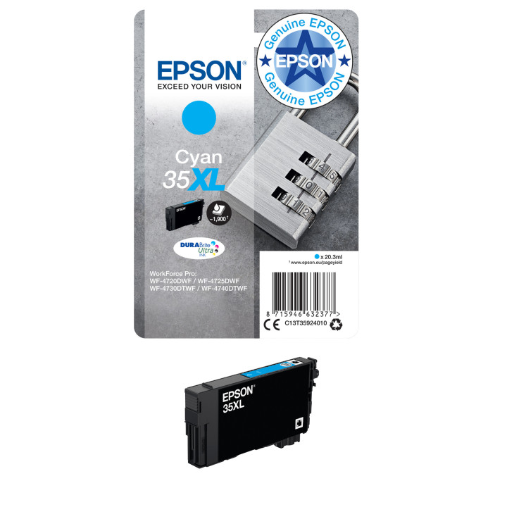 Epson Padlock Encre cyan DURABrite Ultra Cadenas 35XL