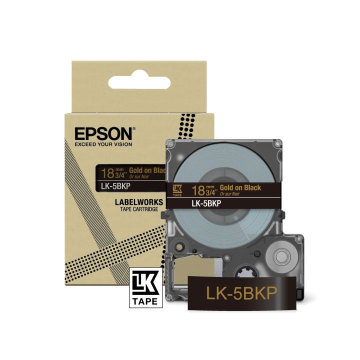 Epson LK-5BKP Noir, Or