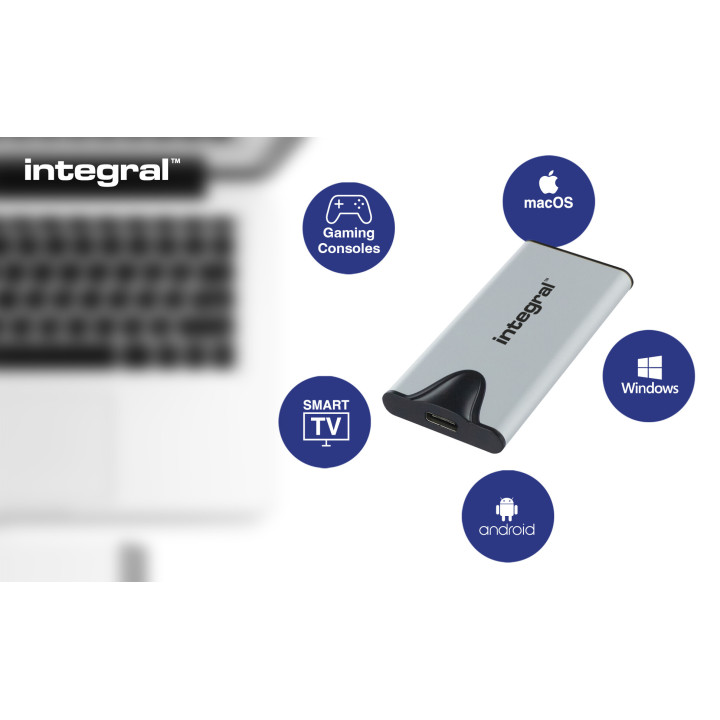 Integral SlimXpress Pro INSSD1TPORT3.2SLIMXS lecteur à circuits intégrés externe 1 To USB 3.2 Gen 2x2