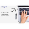 Integral SlimXpress Pro INSSD1TPORT3.2SLIMXS lecteur à circuits intégrés externe 1 To USB 3.2 Gen 2x2