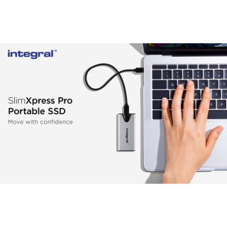Integral SlimXpress Pro INSSD2TPORT3.2SLIMXS lecteur à circuits intégrés externe 2 To USB 3.2 Gen 2x2