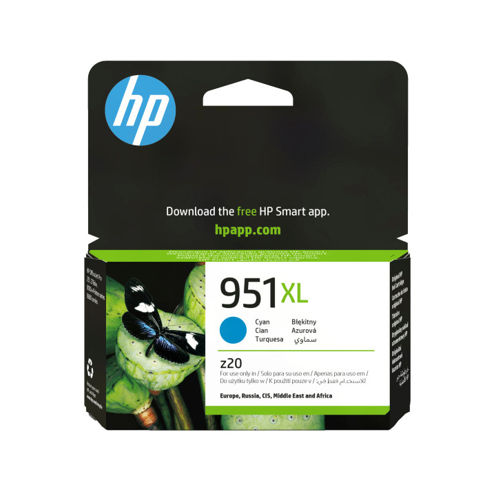HP 951XL cartouche d'encre cyan grande capacité authentique