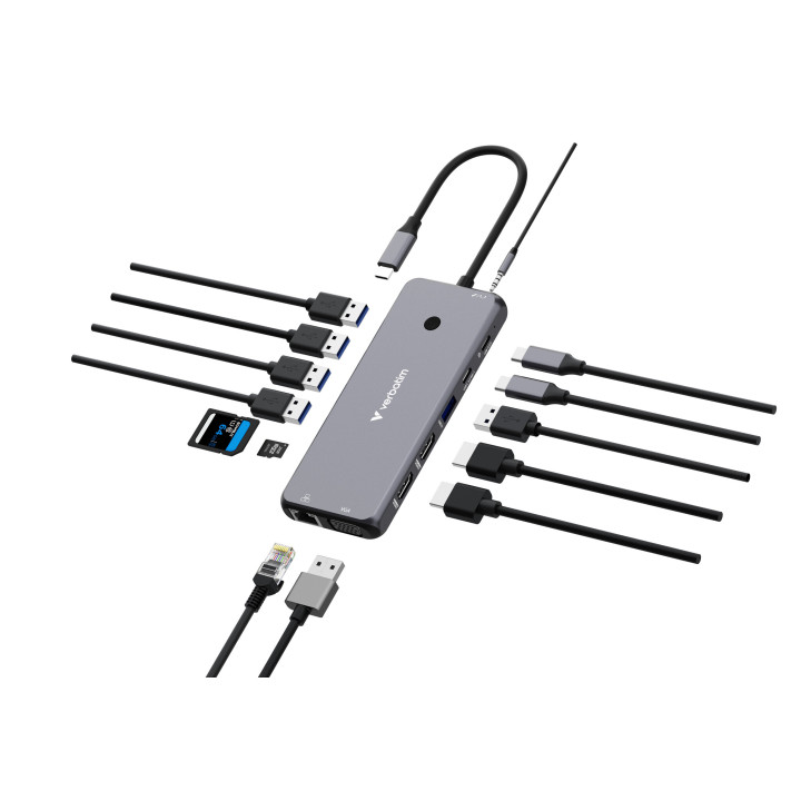 Verbatim 16105448 hub & concentrateur USB Type-C Gris