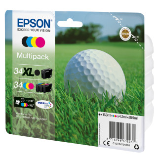 Epson Golf ball Multipack 4-colours 34 XL Black/Std. CMY DURABrite Ultra Ink