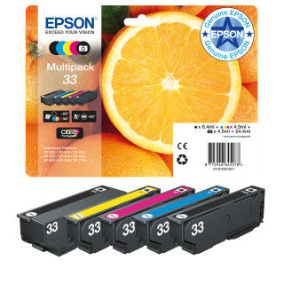 Epson Oranges Encre Claria Premium multipack 5 couleurs 33