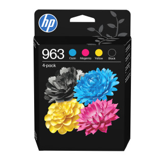 HP 963 Pack de 4 cartouches d'encre Noir/Cyan/Magenta/Jaune authentiques