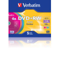 Verbatim DVD+RW Colours 4,7 Go 5 pièce(s)