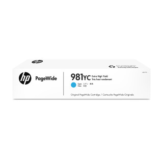 HP 981YC Extra High Yield Cyan Original PageWide Cartridge 16000pages Cyan cartouche d'encre