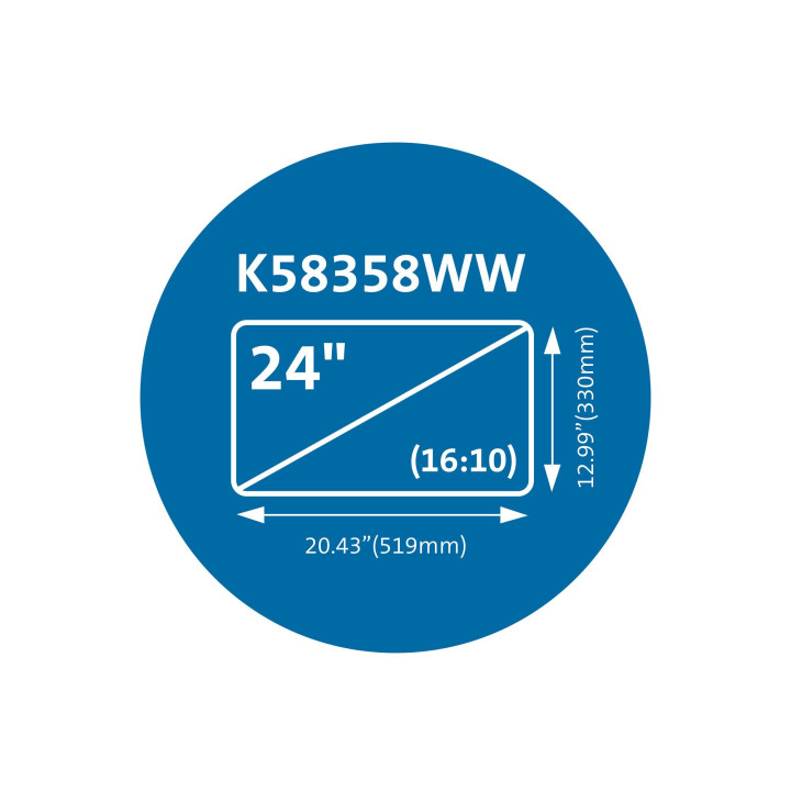 Kensington Filtre de confidentialité magnétique MagPro pour moniteurs 24" (16:10)