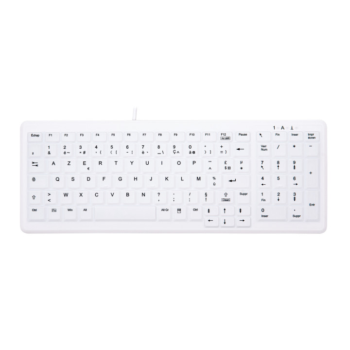 Contour Design Active Key Contour ClassicClean Clavier Médical Housse Amovible Compact Filaire Blanc C7000
