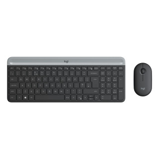 Logitech Slim MK470 clavier Souris incluse Universel RF sans fil AZERTY Français Graphite
