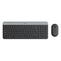 Logitech Slim MK470 clavier Souris incluse Universel RF sans fil AZERTY Français Graphite