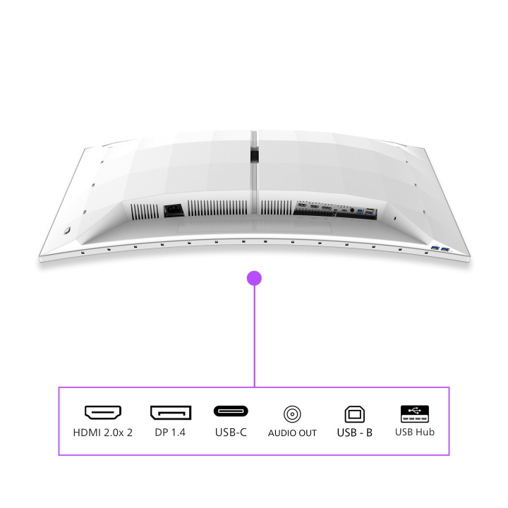 Philips 34M2C8600/00 écran plat de PC 86,4 cm (34") 3440 x 1440 pixels Wide Quad HD OLED Blanc