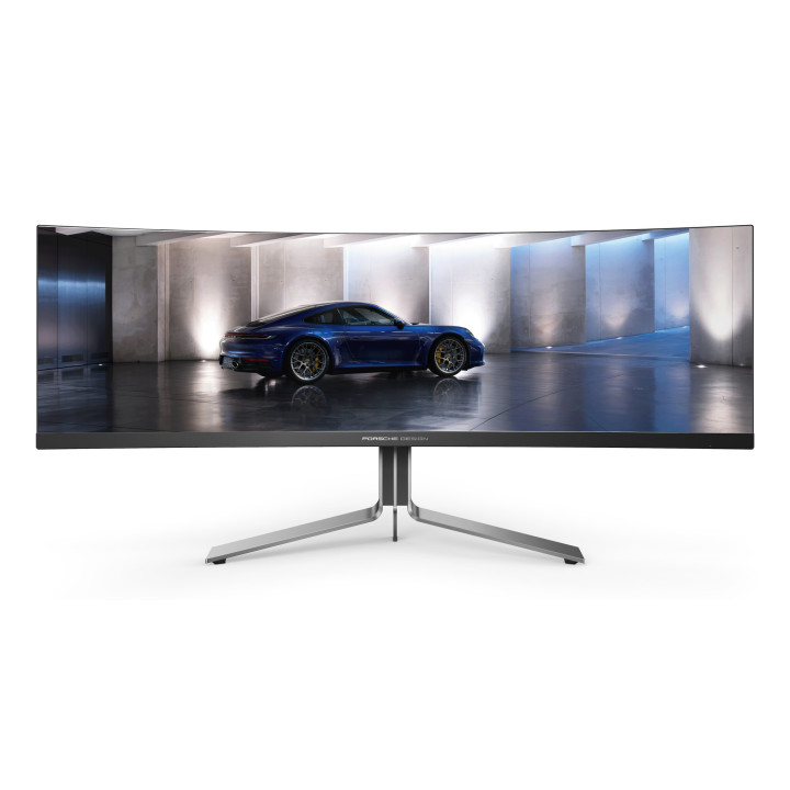 AOC Porsche PD49 écran plat de PC 124,5 cm (49") 5120 x 1440 pixels DQHD QD-OLED Noir, Argent