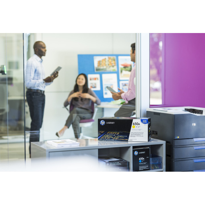 HP 650A toner LaserJet cyan authentique