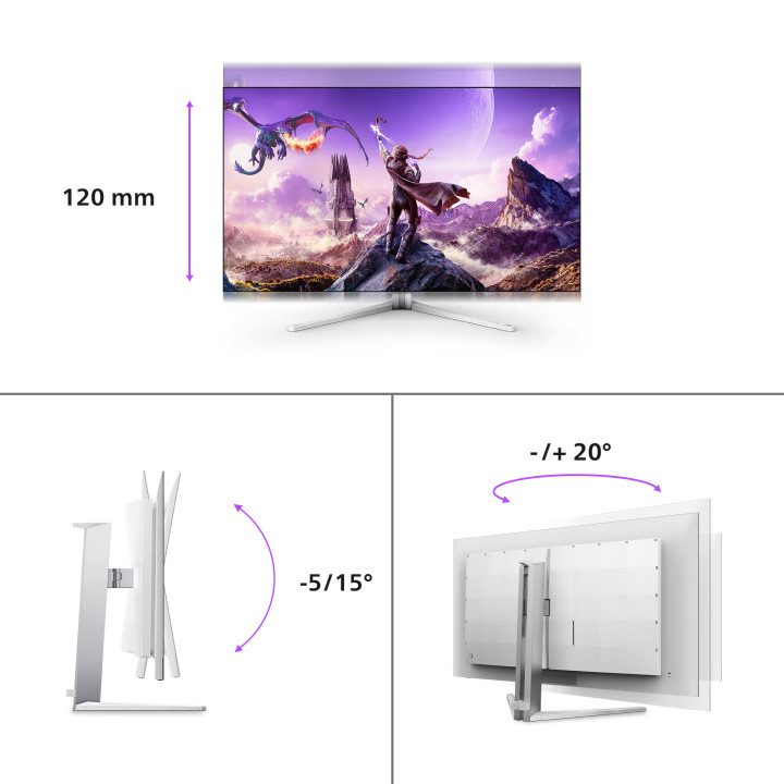 Philips 42M2N8900/00 écran plat de PC 105,5 cm (41.5") 3840 x 2160 pixels 4K Ultra HD OLED Blanc