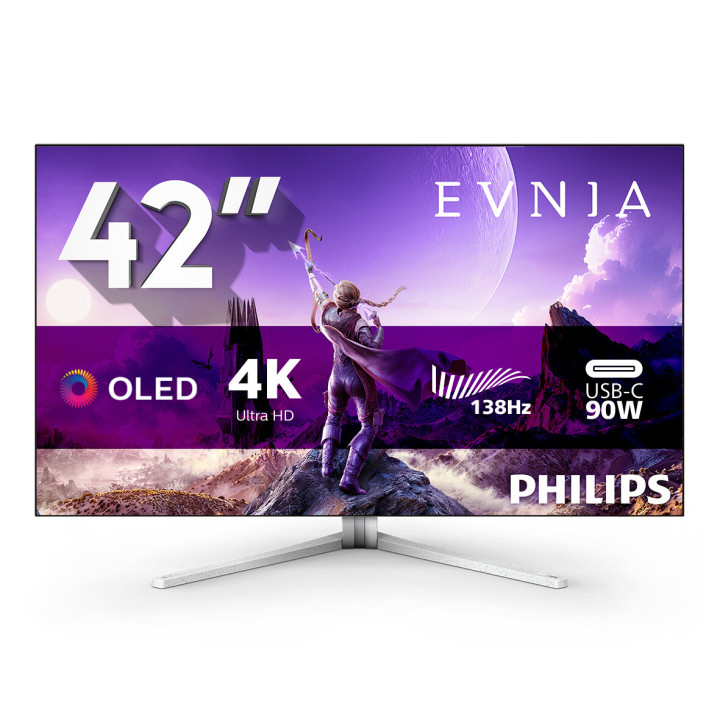 Philips 42M2N8900/00 écran plat de PC 105,5 cm (41.5") 3840 x 2160 pixels 4K Ultra HD OLED Blanc