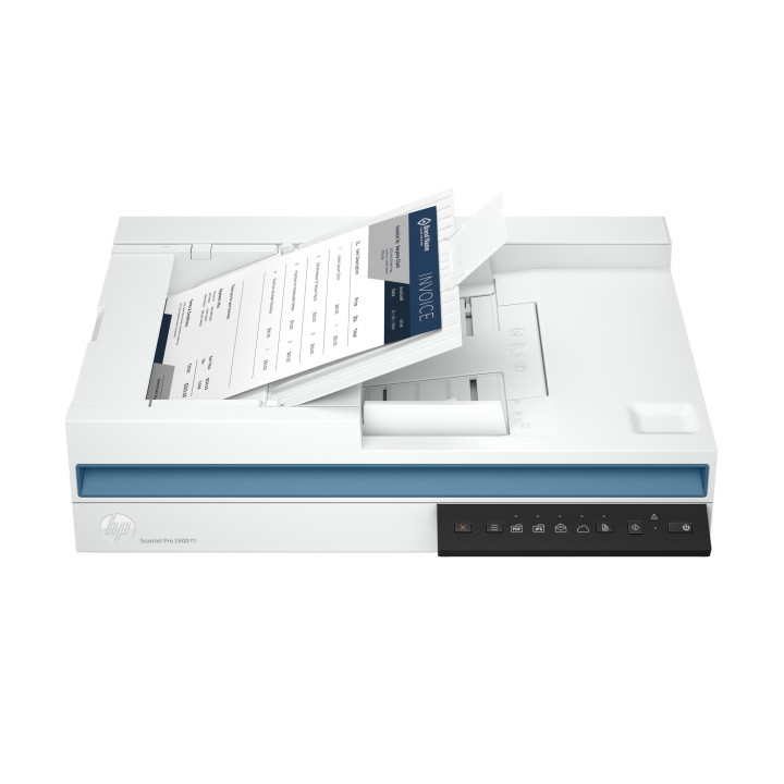 HP ScanJet Pro 2600 f1 Scanner à plat A4 avec chargeur automatique, jusqu’à 25 ppm/50 ipm, 600 x 600 DPI