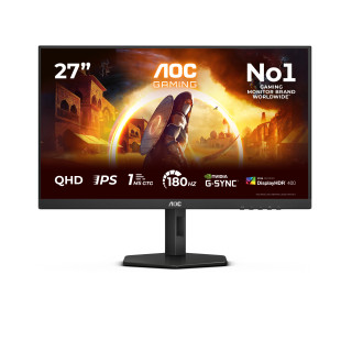 AOC Q27G4X écran plat de PC 68,6 cm (27") 2560 x 1440 pixels Quad HD LCD Noir, Rouge
