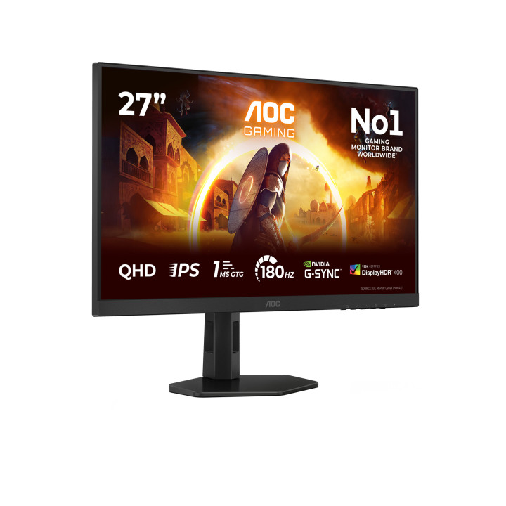 AOC Q27G4X écran plat de PC 68,6 cm (27") 2560 x 1440 pixels Quad HD LCD Noir, Rouge