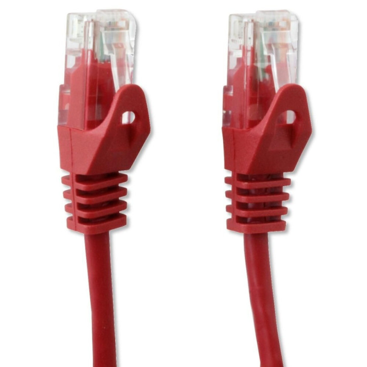Techly ICOC CCA6U-030-RET câble de réseau Rouge 3 m Cat6 U/UTP (UTP)