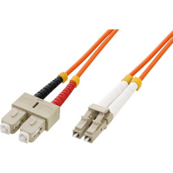 Techly 10m SC-LC M/M OM1 câble InfiniBand et à fibres optiques Orange