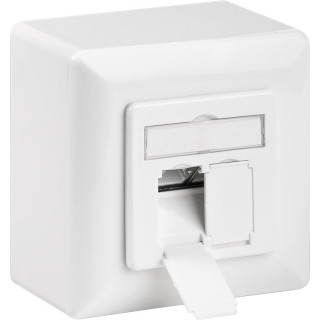 Goobay 68572 prise de courant 2 x RJ-45 Blanc