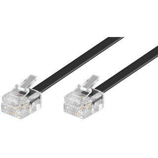 Goobay 50320 câble de téléphone 15 m Noir