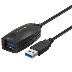 Techly ICUR3050 câble USB USB 3.2 Gen 1 (3.1 Gen 1) 5 m USB A 5 Gbit/s Noir