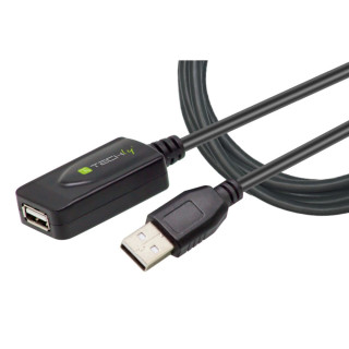 Techly IUSB-REP220TY3 câble USB USB 2.0 20 m USB A Noir