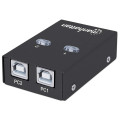 Manhattan Sélecteur de partage USB-A automatique, 2 ports USB-B, 480 Mbit/s (USB 2.0), double commande (auto-détection ou man