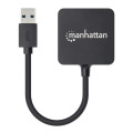 Manhattan Hub USB-A 4 ports, 5 Gbit/s (USB 3.0), Alimenté par USB (aucune alimentation externe requise). Charge rapide : 1 por