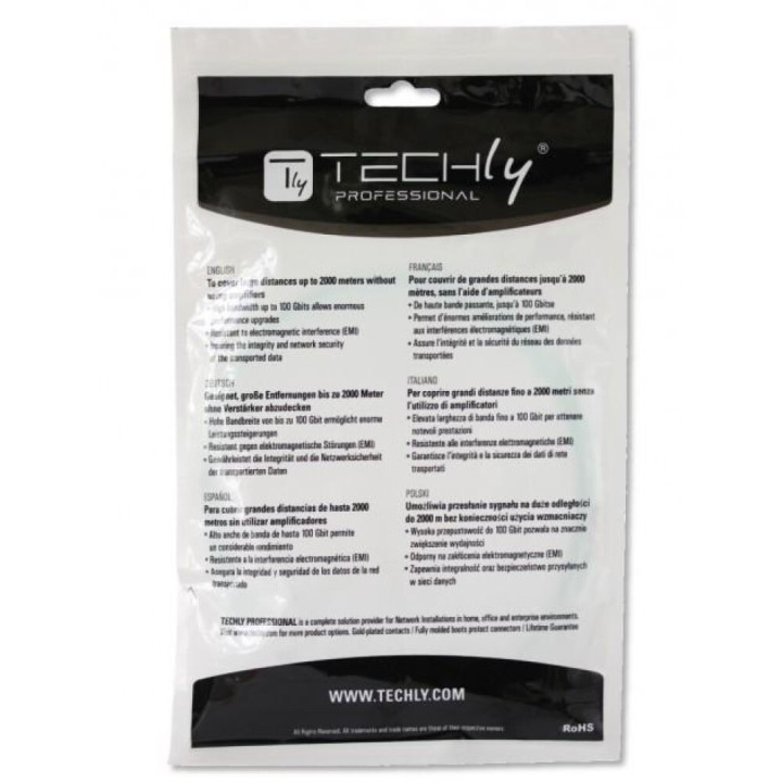 Techly ILWL D6-C-050 câble InfiniBand et à fibres optiques 5 m SC ST Orange