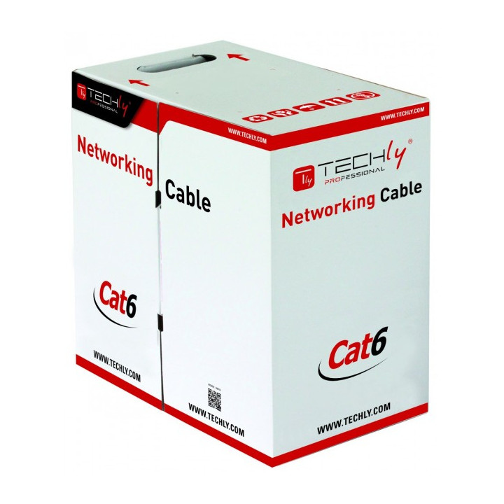 Techly ITP-C6F-FL câble de réseau Gris 305 m Cat6 F/UTP (FTP)