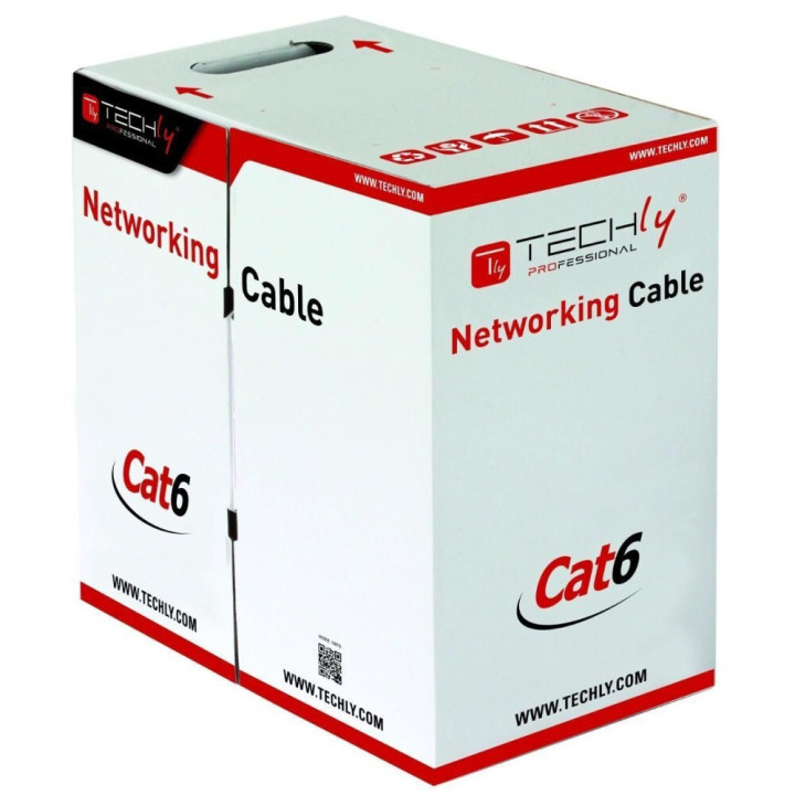 Techly ITP-C6F-FL câble de réseau Gris 305 m Cat6 F/UTP (FTP)