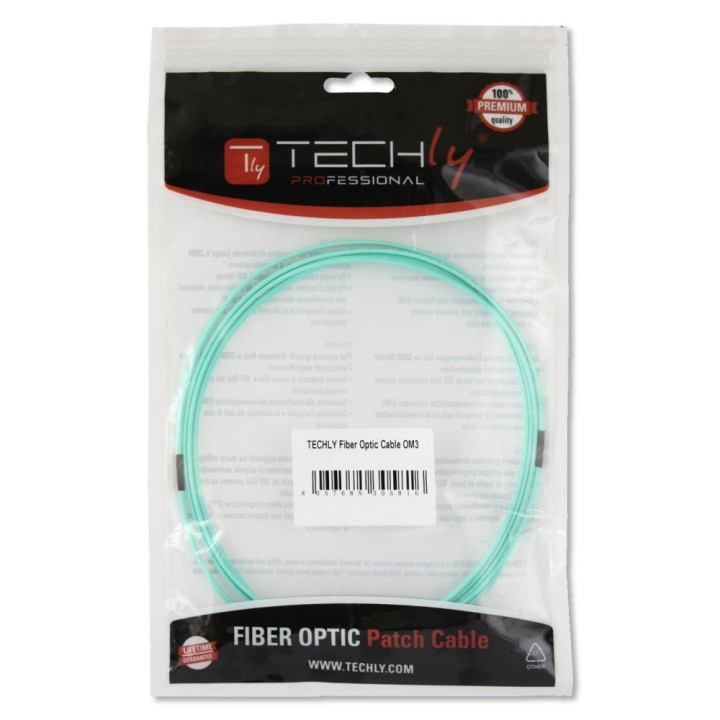 Techly ST-LC M-M 2m câble InfiniBand et à fibres optiques Couleur aqua