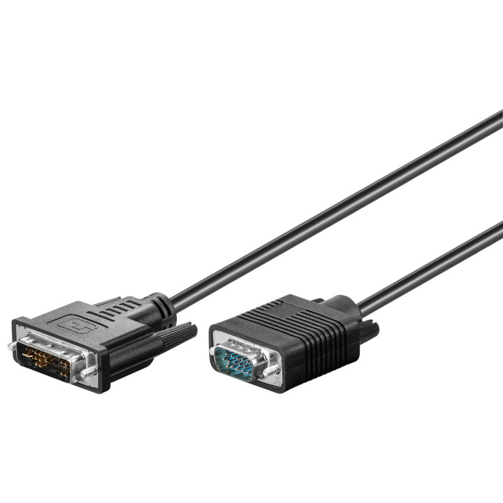 Goobay 50991 câble vidéo et adaptateur 3 m DVI-I VGA (D-Sub) Noir