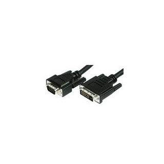 Microconnect VGA/DVI-I 5m VGA (D-Sub) Noir